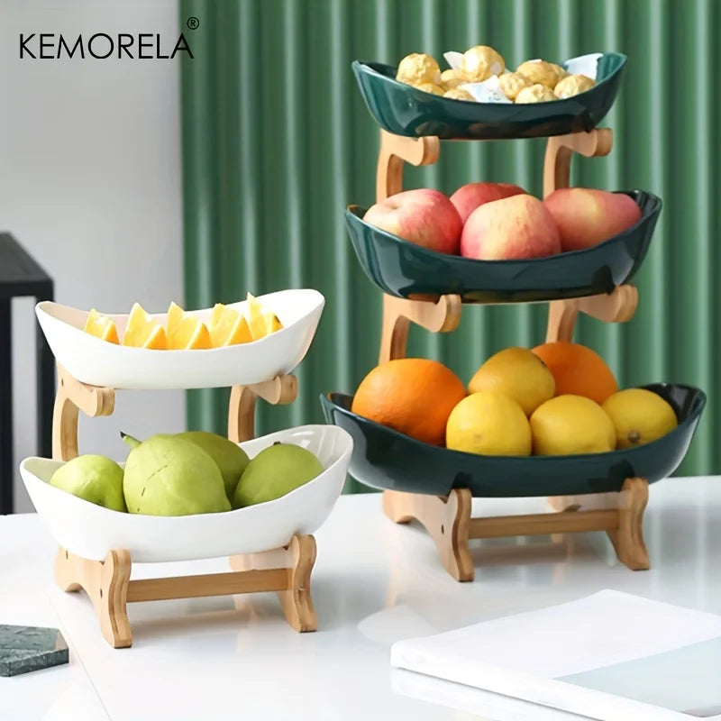 Modern creative fruit plate for snacks and desserts