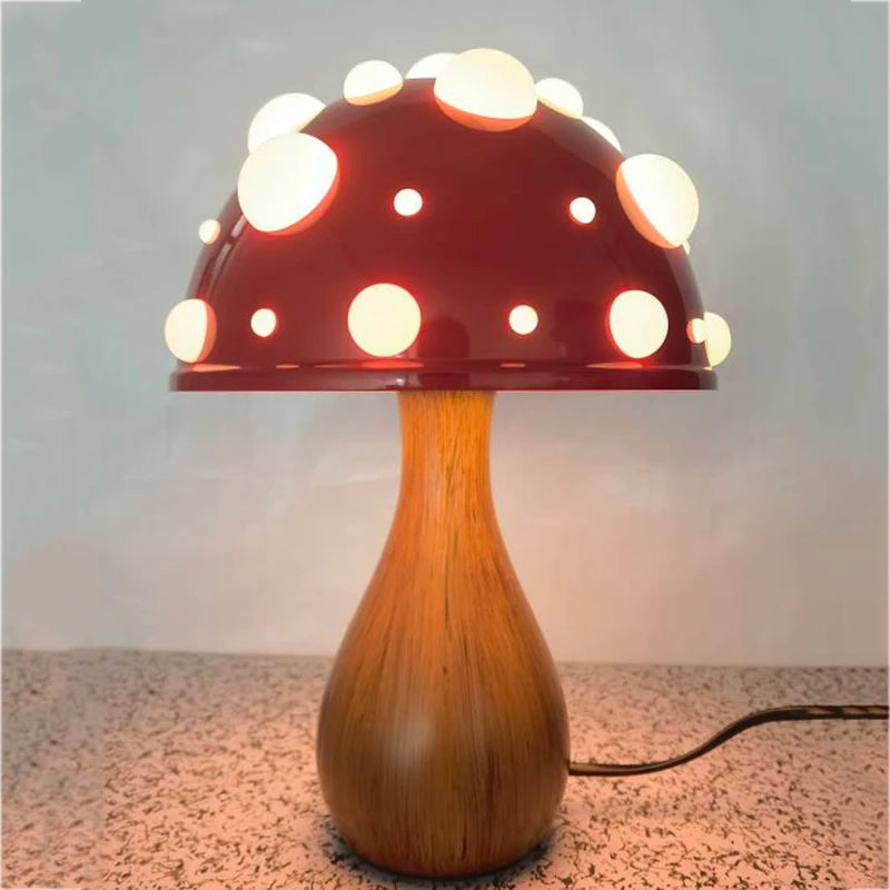 Amanita mushroom lamp tricolour LED USB/AC