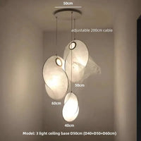 Nordic silk LED wabi sabi pendant light for home decoration