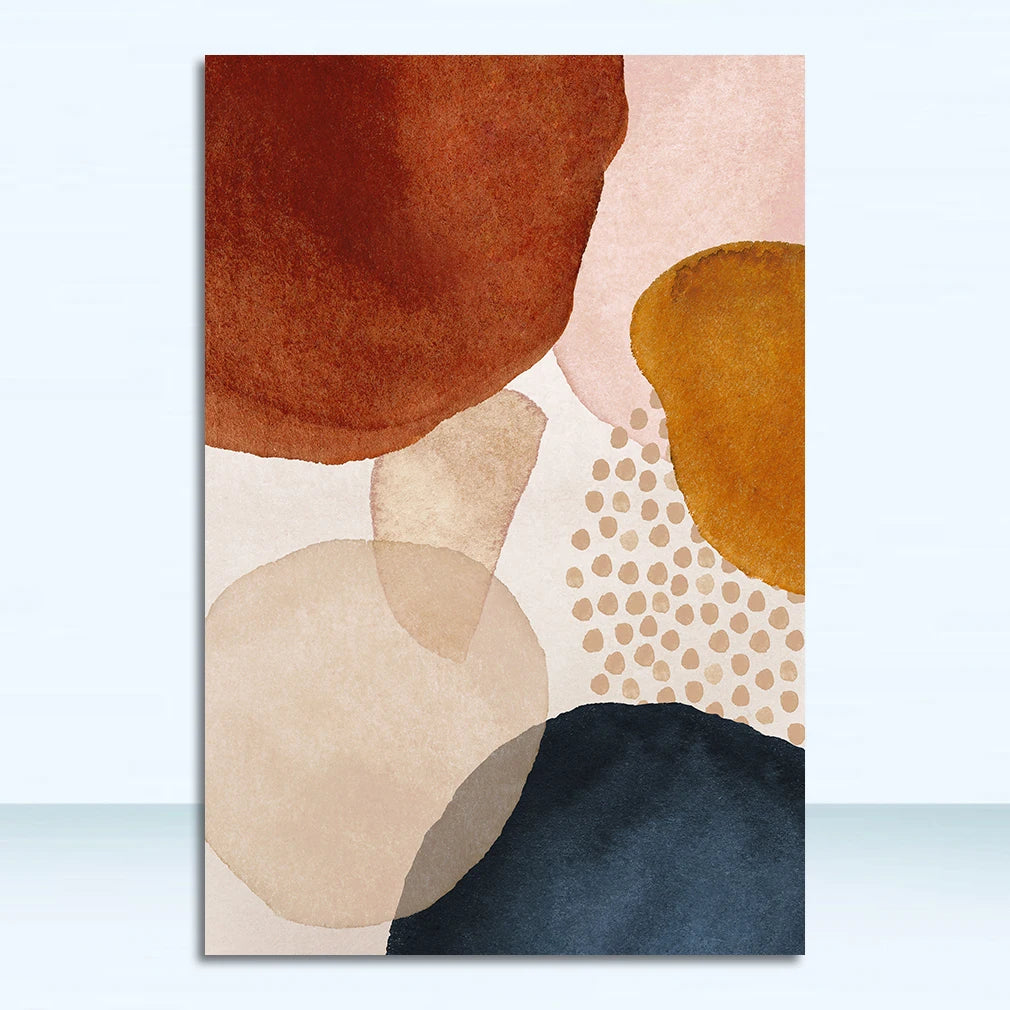Abstract geometric watercolour wall poster nordic artistic decor