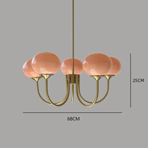 Nordic simple gold designer chandelier - vue 12 sur 11