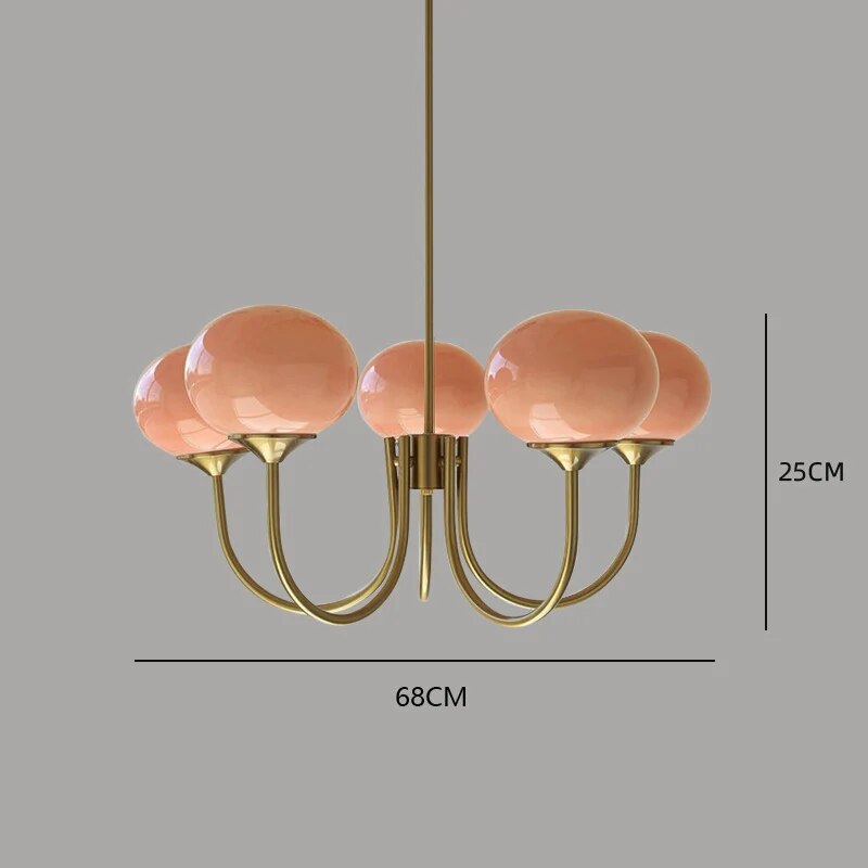 Nordic simple gold designer chandelier - vue 11 sur 11