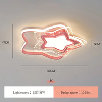 romantic heart-shaped ceiling light for little girl