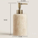 marble bathroom kit with gel holder and dispenser