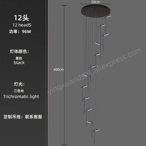 Modern acrylic pendant chandelier with creative 2023 LED design - vue 16 sur 17