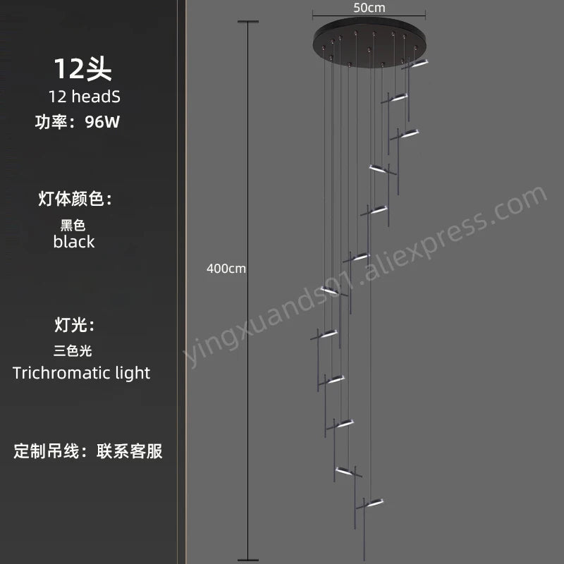 Modern acrylic pendant chandelier with creative 2023 LED design - vue 15 sur 17