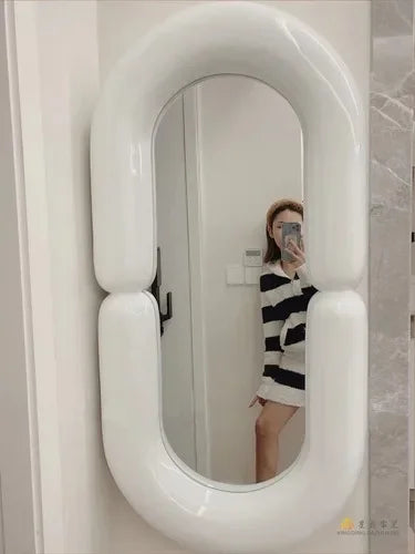 Oval decorative wall mirror nordic style for bedroom