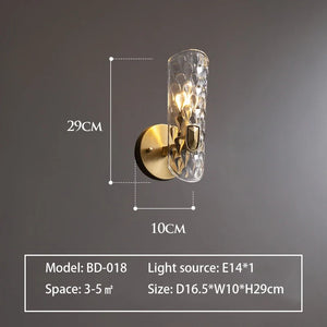 Luxury shield design crystal wall light for decorative interiors