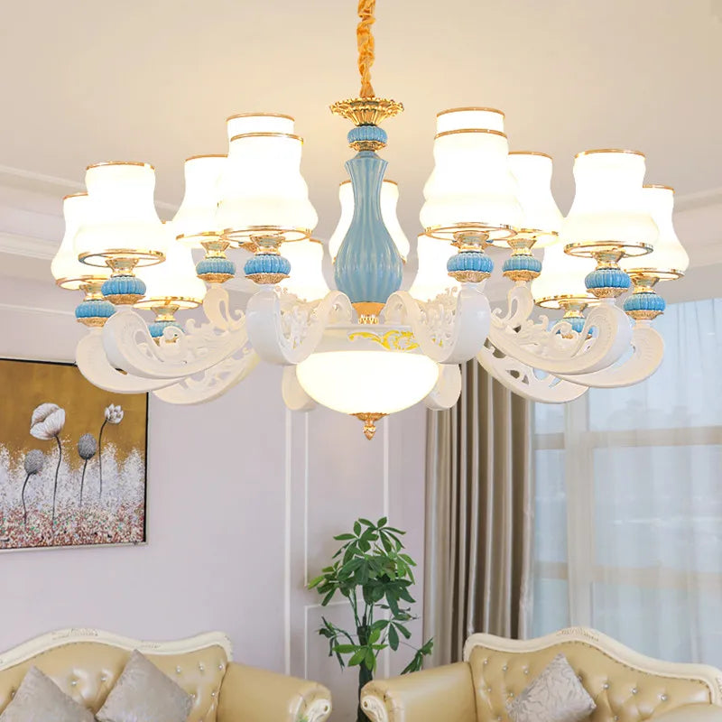 Modern ceramic chandelier for elegant indoor lighting - vue 3 sur 6
