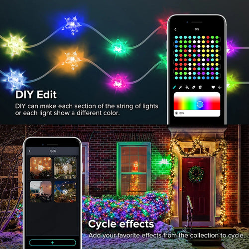 Usb ws2812b decorative LED string lights for parties and birthdays - vue 10 sur 11
