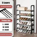 trendy space-saving 5-tier metal shoe rack