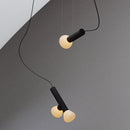 Adjustable artistic glass pendant light for decorative interiors