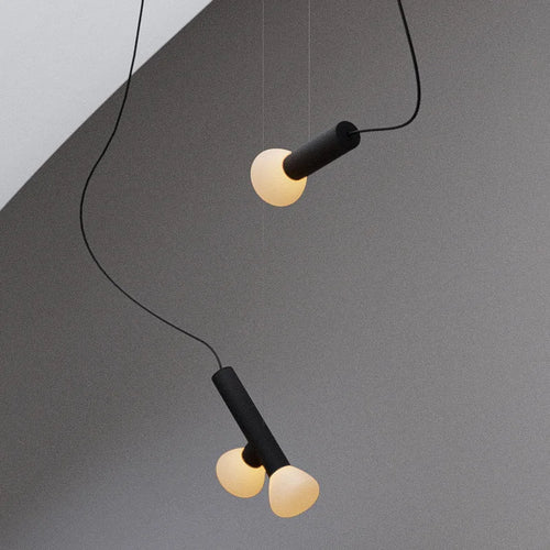 Adjustable artistic glass pendant light for decorative interiors - vue 5 sur 10