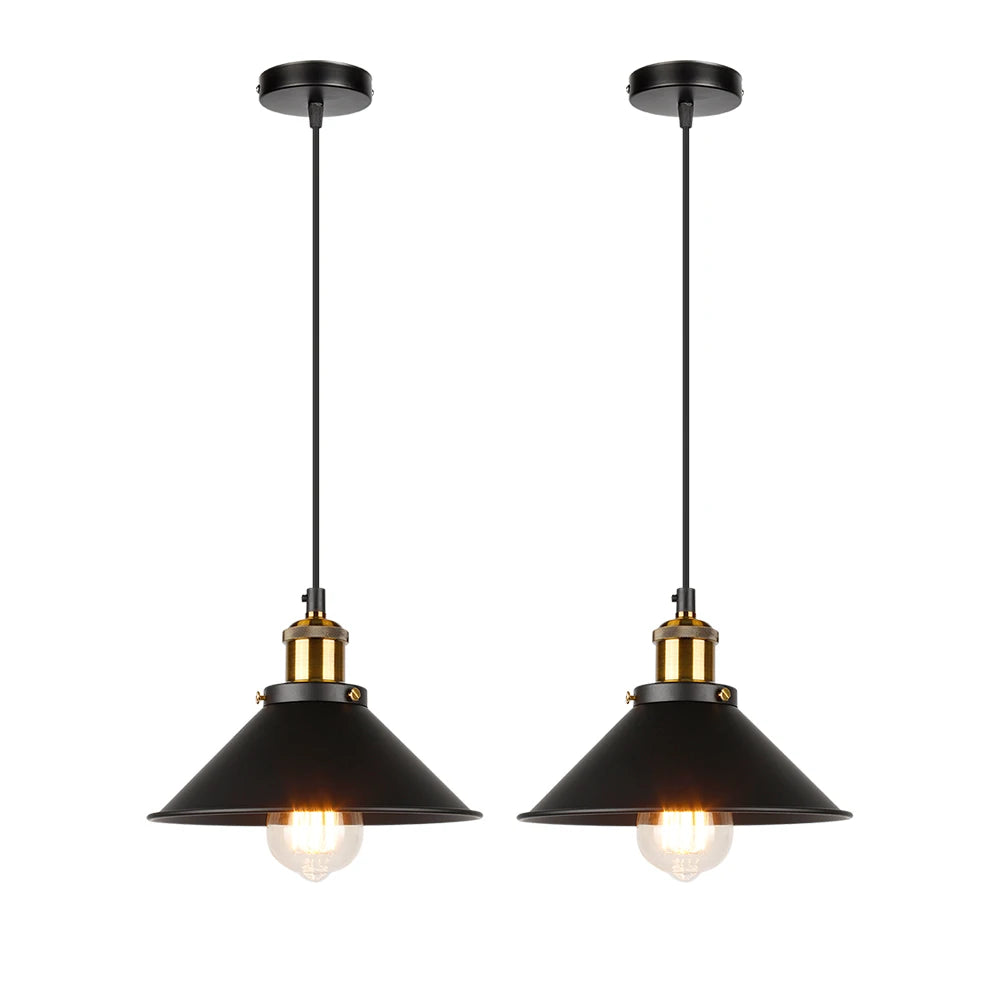 Retro industrial three-head pendant chandelier for home - vue 16 sur 16