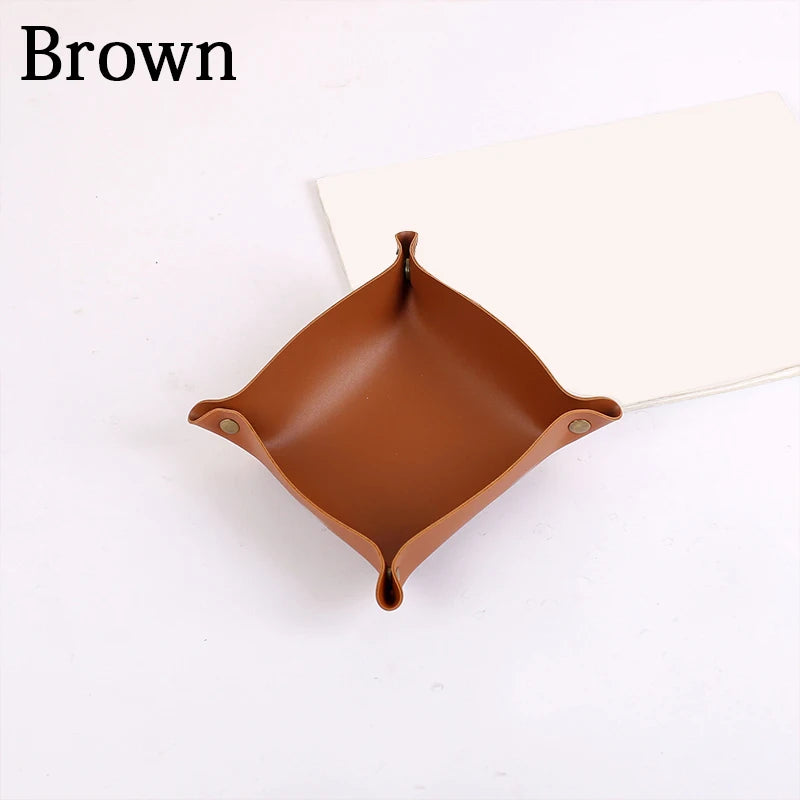 Nordic leather storage tray versatile desk organiser - vue 13 sur 16