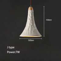 Led concrete pendant light for restaurant, bar, art loft designer lighting