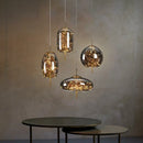 Nordic red mesh bedside pendant light for girls