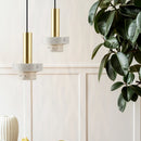 Decorative marble LED pendant light for various spaces