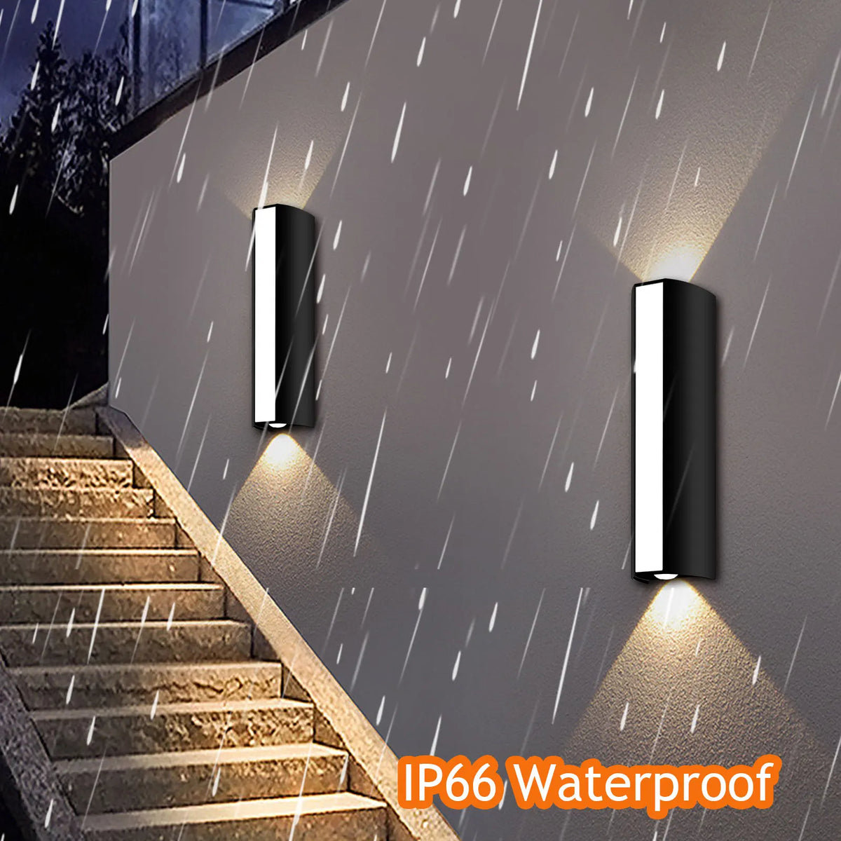applique murale led pour éclairage extérieur et jardin - vue 4 sur 8