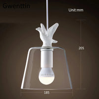Modern decorative glass chandelier duck bird style