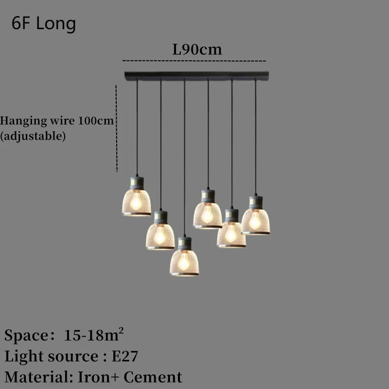 Concrete and iron pendant light - vue 23 sur 29