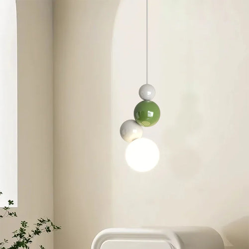Round metal pendant light for children's bedroom - vue 5 sur 9
