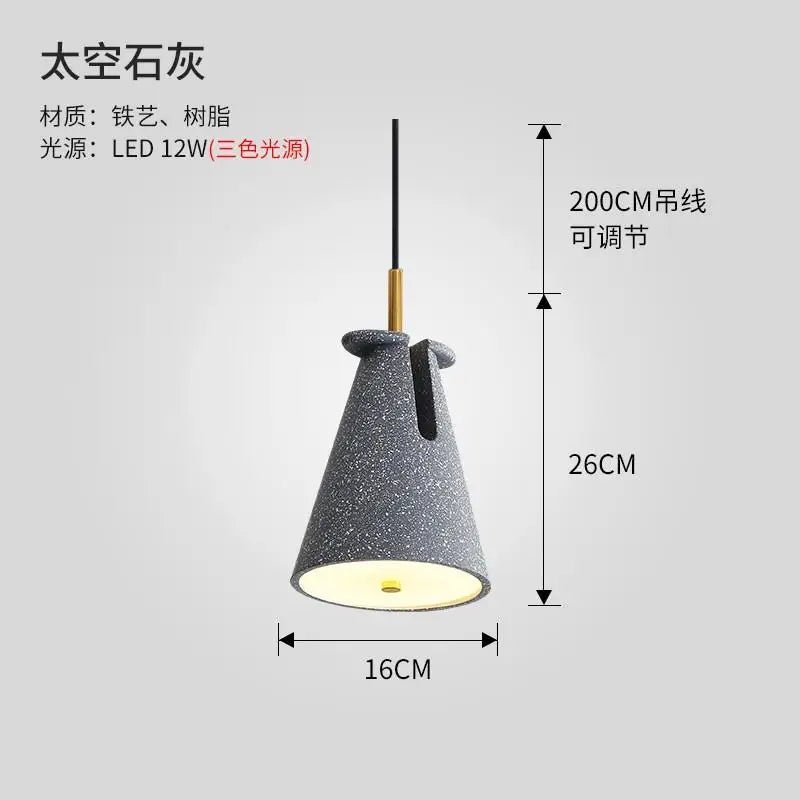 Nordic terrazzo pendant light for modern lighting - vue 10 sur 12