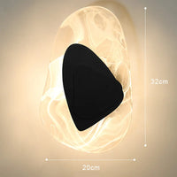 Creative LED glass wall light for art decoration