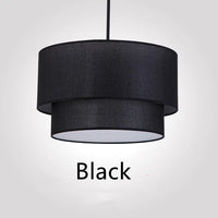 Modern linen effect fabric pendant light