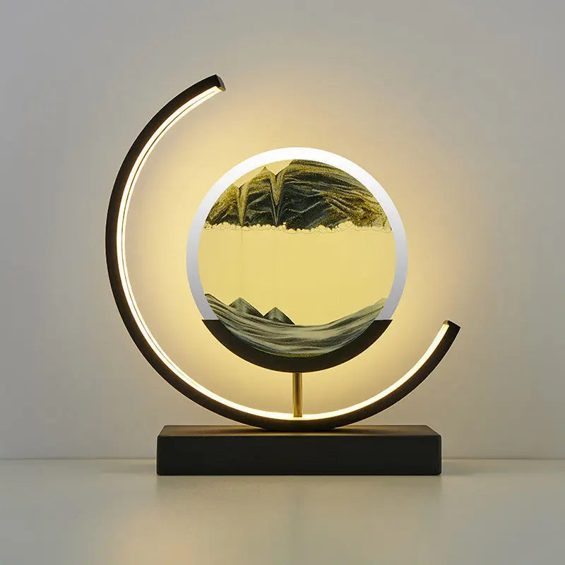 LED sand art table lamp for dynamic interior decoration - vue 11 sur 16