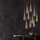 Elegant glass water droplet design pendant light
