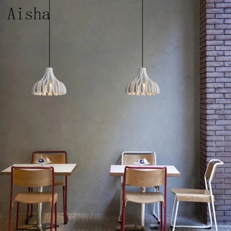 Nordic coral resin pendant light for interior decoration - vue 4 sur 11
