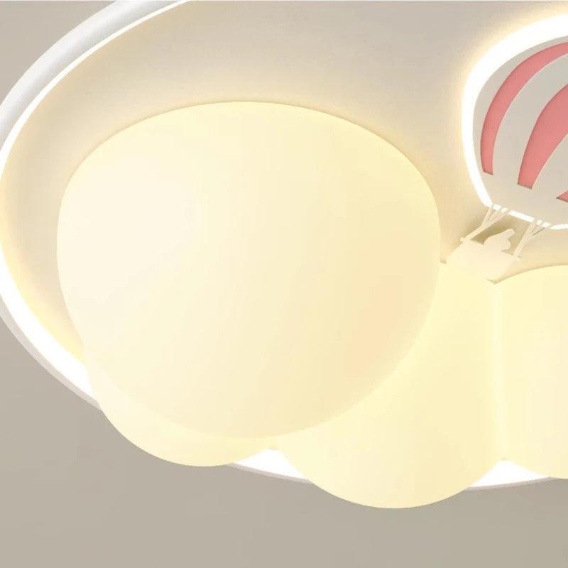 Modern hot air balloon ceiling light for girl's room - vue 6 sur 9