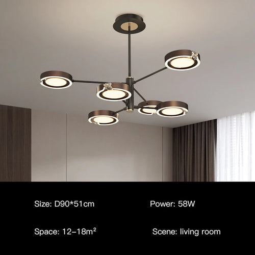 Modern LED pendant light with elegant minimalist design for interiors - vue 9 sur 18