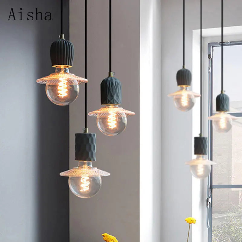 Nordic industrial pendant light for modern interiors