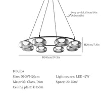 Luxury glass pendant light for modern decor