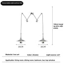 Modern flying saucer pendant light with pulley for bars and restaurants