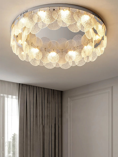 Modern chrome glass ceiling light chandelier decoration 2024 - vue 3 sur 10
