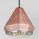 Rose gold glass pendant light for kitchen and restaurant