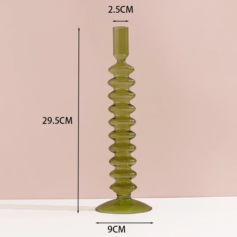 European glass candle holder for decoration and weddings - vue 15 sur 30