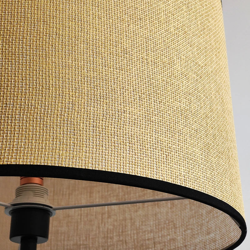 Creative rural style woven rattan floor lamp for indoor use - vue 5 sur 8