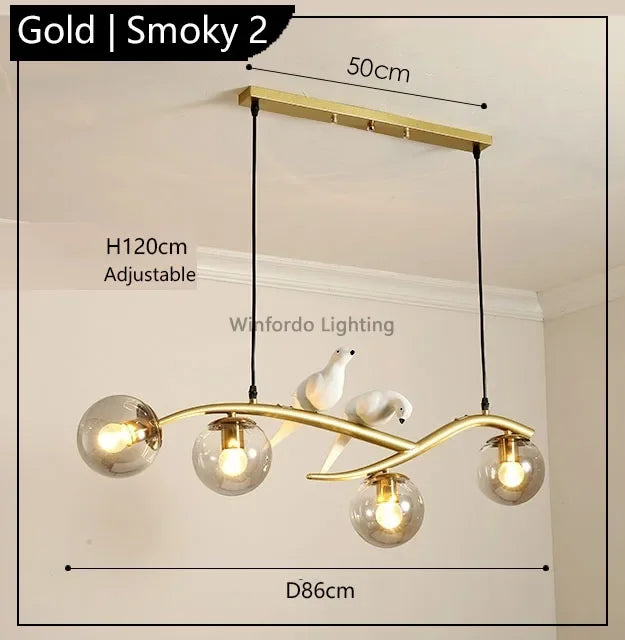 Modern Scandinavian bird pendant light decorative winfordo - vue 13 sur 18