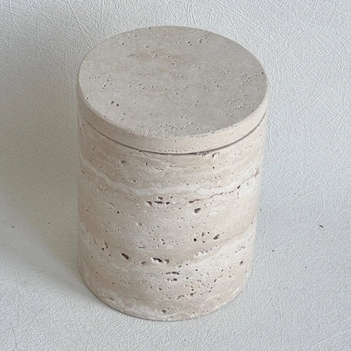 wabi-sabi marble container with lid and storage box