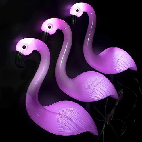 Decorative solar flamingo lights for outdoor and garden - vue 4 sur 8