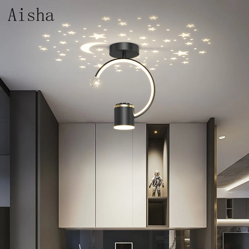 Modern creative ceiling light for indoor and outdoor use - vue 4 sur 7