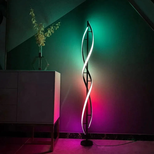 Minimalist geometric line floor lamp for modern interiors - vue 5 sur 10