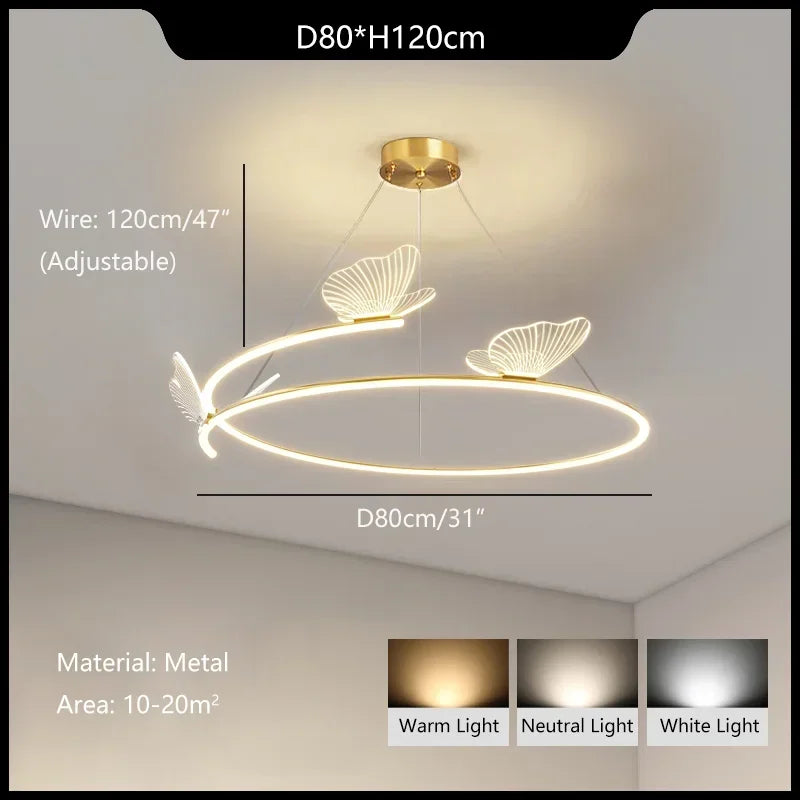 Modern butterfly chandelier creative design for interior decoration - vue 8 sur 9
