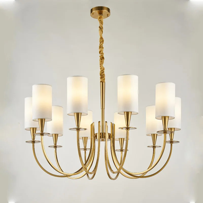 Nordic American country style copper chandelier for lighting