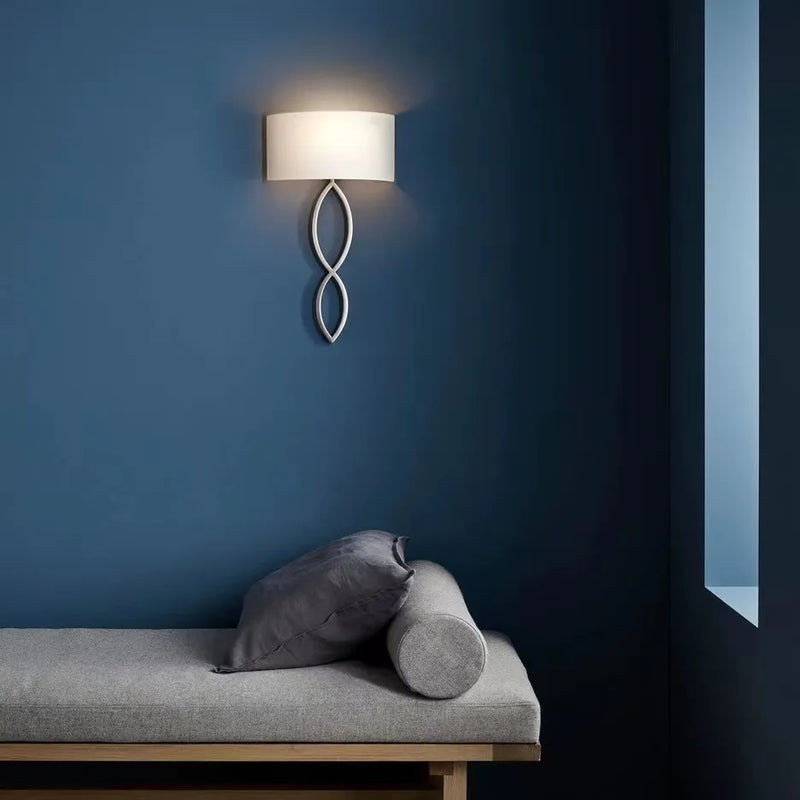 Caserta fabric circle wall light for interior decoration