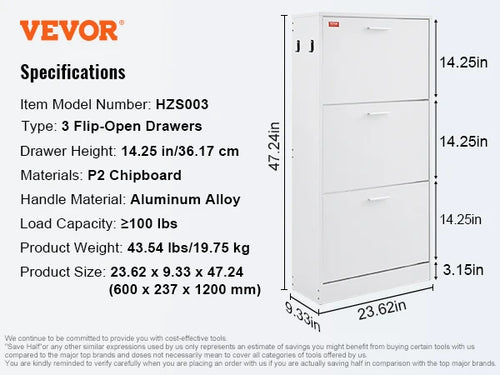 shoe cabinet with drop-down drawers for self-contained storage - vue 10 sur 10